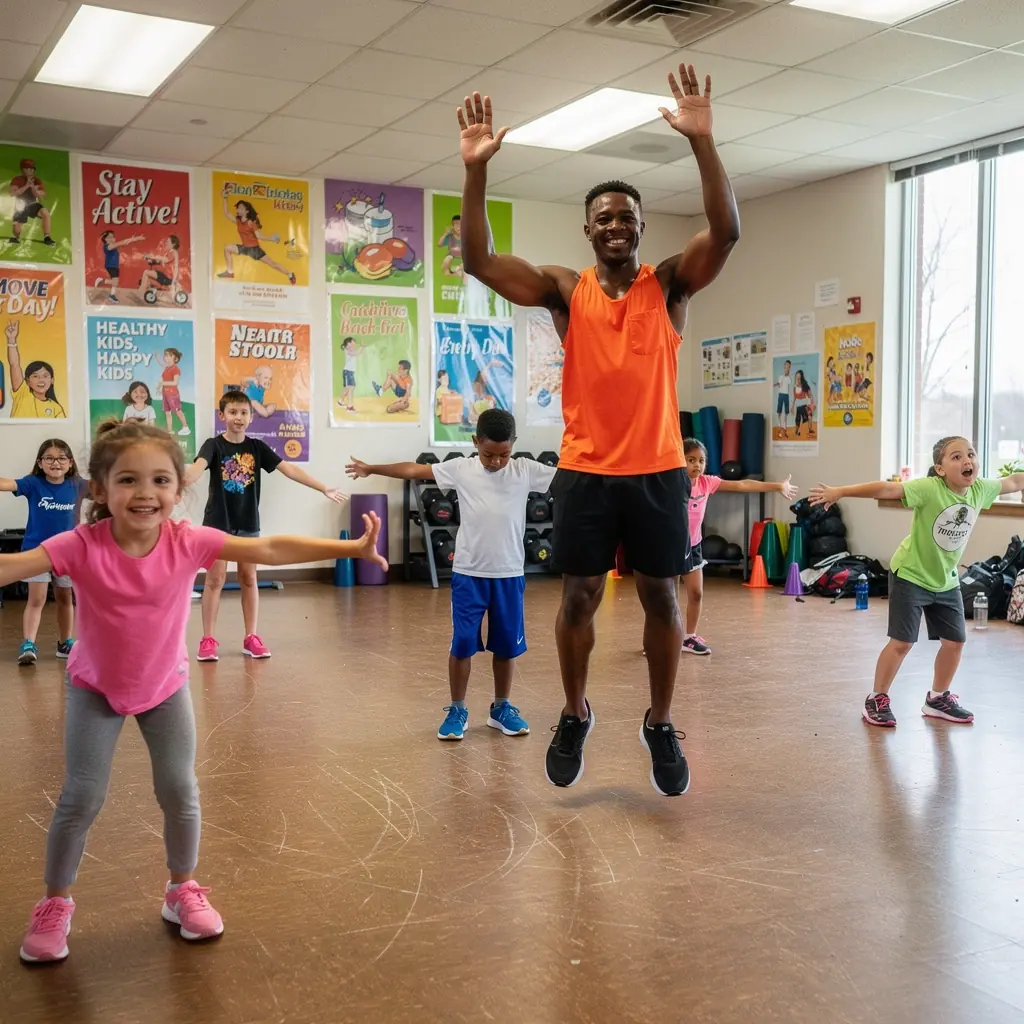 Edző és ügyfél közötti interakció, ahol az edző személyre szabott tanácsokat ad a gyakorlatokhoz.